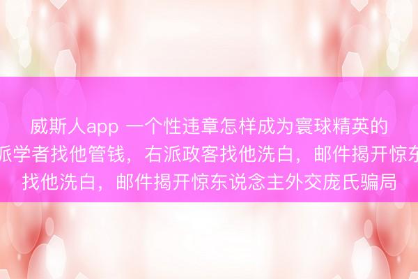 威斯人app 一个性违章怎样成为寰球精英的中枢东说念主脉？左派学者找他管钱，右派政客找他洗白，邮件揭开惊东说念主外交庞氏骗局